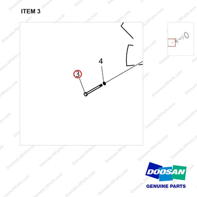 06.01013-9126 FAN,COOLING - parts diagram, item 3 shown - genuine Doosan / Bobcat forklift part