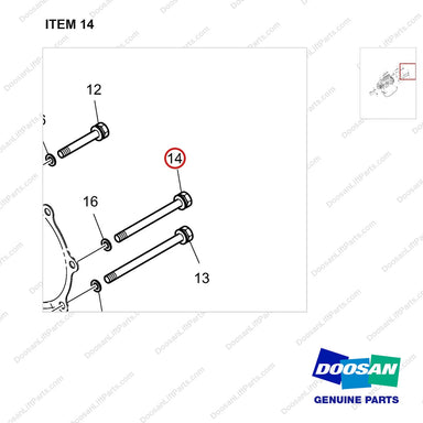 06.01013-9137 INJECTION PUMP & PUMP MOUNTING - parts diagram, item 14 shown - genuine Doosan / Bobcat forklift part
