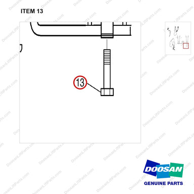 06.01913-3123 OIL PIPE - parts diagram, item 13 shown - genuine Doosan / Bobcat forklift part