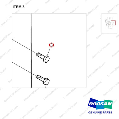06.01923-3122 Oil Filter - parts diagram, item 3 shown - genuine Doosan / Bobcat forklift part