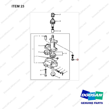 06.01944-3215 OIL PUMP - full parts diagram, item 23 marked - genuine Doosan / Bobcat forklift part