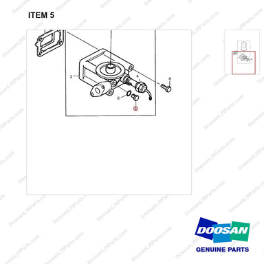 06.08092-0202 OIL FILTER - parts diagram, item 5 shown - genuine Doosan / Bobcat forklift part