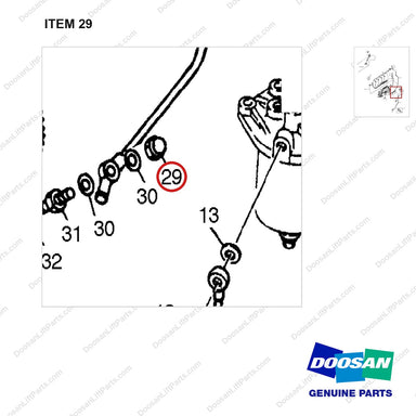 06.12172-9316 FUEL SYSTEM - parts diagram, item 29 shown - genuine Doosan / Bobcat forklift part