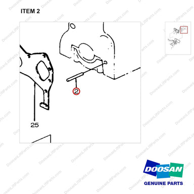 06.22022-3119 TIMING GEAR CASE - SHOE - parts diagram, item 2 shown - genuine Doosan / Bobcat forklift part