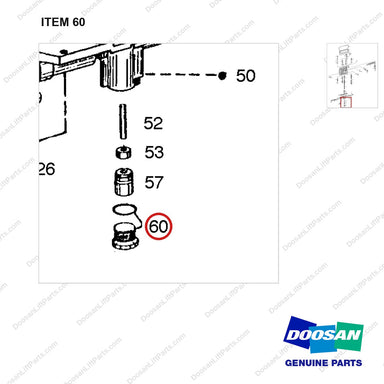 0636-302-005 TRANSMISSION - 7 OF 12(A133966) - parts diagram, item 60 shown - genuine Doosan / Bobcat forklift part