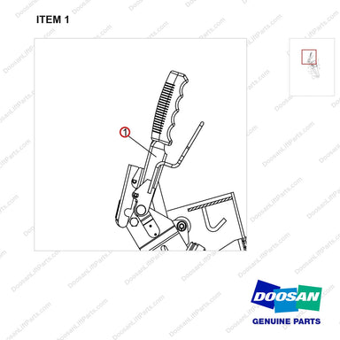 101529-01982 BRAKE GROUP,PARKING - parts diagram, item 1 shown - genuine Doosan / Bobcat forklift part