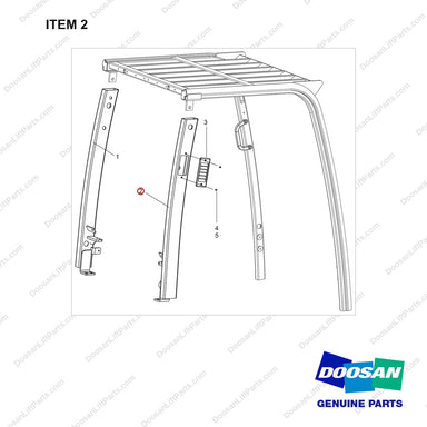 101534-00885 LEG GROUP;REAR - full parts diagram, item 2 marked - genuine Doosan / Bobcat forklift part