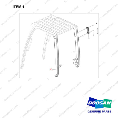 101534-00910 LEG GP,STD;GC15/18S/20SC-9 - full parts diagram, item 1 marked - genuine Doosan / Bobcat forklift part