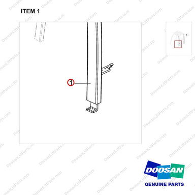 101534-00910 LEG GP,STD;GC15/18S/20SC-9 - parts diagram, item 1 shown - genuine Doosan / Bobcat forklift part