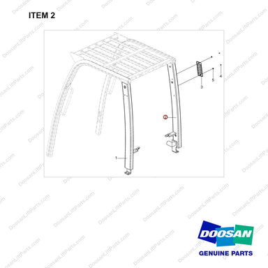 101534-00911 LEG GP,STD;GC15/18S/20SC-9 - full parts diagram, item 2 marked - genuine Doosan / Bobcat forklift part