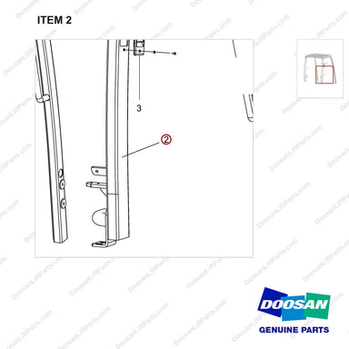 101534-00956 LEG GROUP;REAR,2075MM - parts diagram, item 2 shown - genuine Doosan / Bobcat forklift part