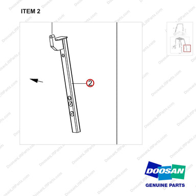 101534-00959 OPTION-DRIVE IN RACK;762X1350X2125 - parts diagram, item 2 shown - genuine Doosan / Bobcat forklift part