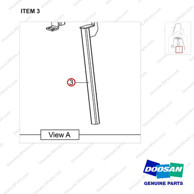 101534-00960 OPTION-DRIVE IN RACK;762X1350X2125 - parts diagram, item 3 shown - genuine Doosan / Bobcat forklift part