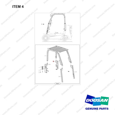101534-00961 OPTION-DRIVE IN RACK;762X1350X2125 - full parts diagram, item 4 marked - genuine Doosan / Bobcat forklift part