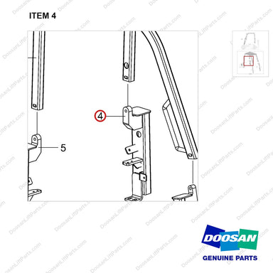 101534-00961 OPTION-DRIVE IN RACK;762X1350X2125 - parts diagram, item 4 shown - genuine Doosan / Bobcat forklift part