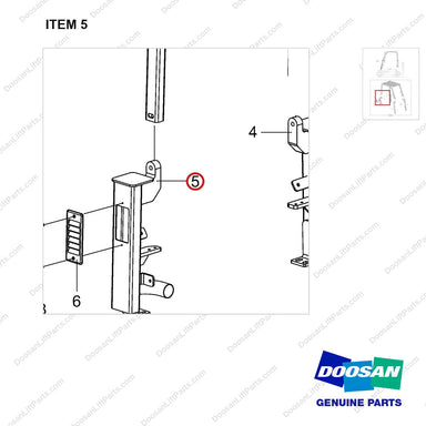 101534-00962 OPTION-DRIVE IN RACK;762X1350X2125 - parts diagram, item 5 shown - genuine Doosan / Bobcat forklift part