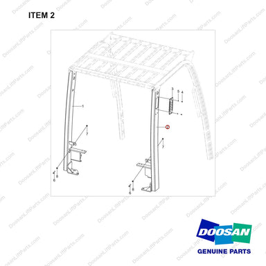 101534-00967 LEG GROUP;GC45S-9 - full parts diagram, item 2 marked - genuine Doosan / Bobcat forklift part