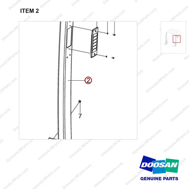 101534-00967 LEG GROUP;GC45S-9 - parts diagram, item 2 shown - genuine Doosan / Bobcat forklift part