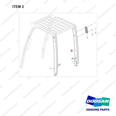 101534-01129 LEG GROUP;REAR,83INCH - full parts diagram, item 2 marked - genuine Doosan / Bobcat forklift part