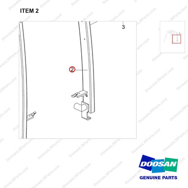 101534-01129 LEG GROUP;REAR,83INCH - parts diagram, item 2 shown - genuine Doosan / Bobcat forklift part