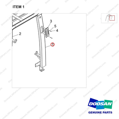 101534-01944 LEG GP;STD - parts diagram, item 1 shown - genuine Doosan / Bobcat forklift part