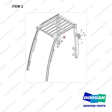 101534-01945 LEG GP;STD - full parts diagram, item 2 marked - genuine Doosan / Bobcat forklift part