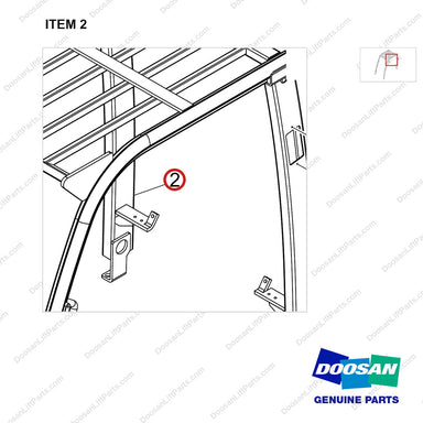 101534-01949 LEG GP;2INCH RAISE - parts diagram, item 2 shown - genuine Doosan / Bobcat forklift part