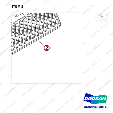 101555-01012 BRAKE AND INCHING ONE PEDAL - parts diagram, item 2 shown - genuine Doosan / Bobcat forklift part