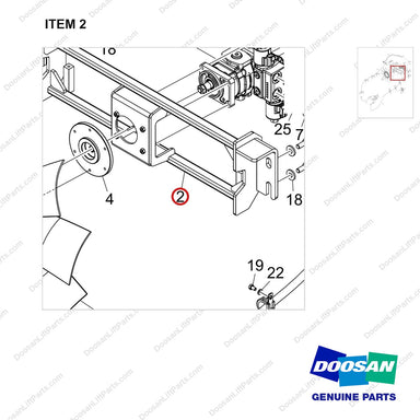 110412-00301 FAN GROUP;W/ AUTO REVERSE - parts diagram, item 2 shown - genuine Doosan / Bobcat forklift part