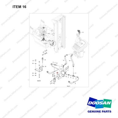 110414-07921 CH/OV AR-AUTO TILT LEVELING - full parts diagram, item 16 marked - genuine Doosan / Bobcat forklift part