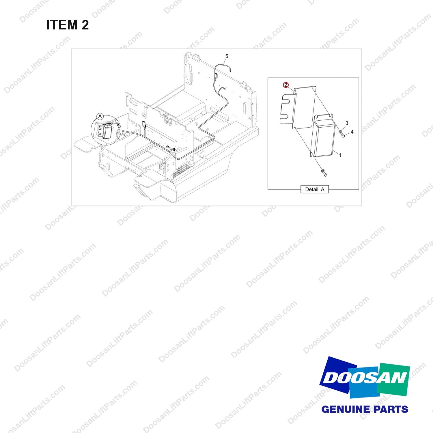110414-09331 OPTION-DC/DC CONVERTER;ODM,B20/35S-7 - full parts diagram, item 2 marked - genuine Doosan / Bobcat forklift part
