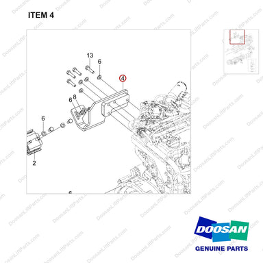 110420-02171 MOUNT GROUP;POWERTRAIN - parts diagram, item 4 shown - genuine Doosan / Bobcat forklift part