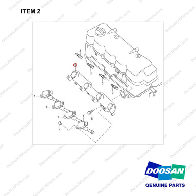 110423-11157 PACK,IGNITION;GCT K25 CERT ENGINE - full parts diagram, item 2 marked - genuine Doosan / Bobcat forklift part