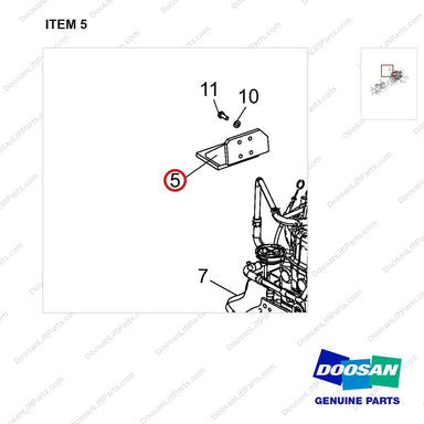 110427-00176 Engine & Transmission Gp - parts diagram, item 5 shown - genuine Doosan / Bobcat forklift part