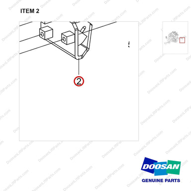 110427-00972 MOUNTING GP;ENGINE GCT2.5L - parts diagram, item 2 shown - genuine Doosan / Bobcat forklift part