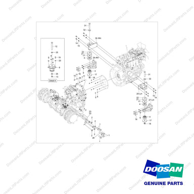 110427-01450 MOUNT GROUP;E/G & T/MGC45S-9(KUBOTA) - full parts diagram - genuine Doosan / Bobcat forklift part