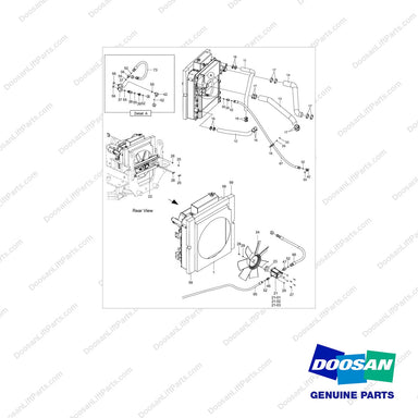 110430-00115 LINE GROUP;COOLER,10/12TON,T3 - full parts diagram - genuine Doosan / Bobcat forklift part