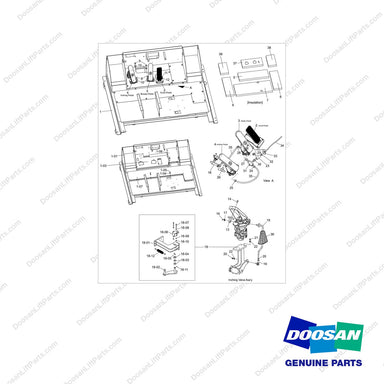 110435-00007 PLATE ASSY,FLOOR - full parts diagram - genuine Doosan / Bobcat forklift part