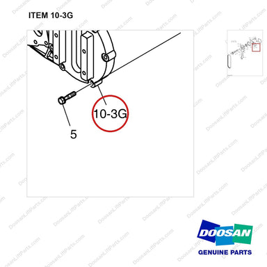110508-00671B WATER PUMP - parts diagram, item 10-3G shown - genuine Doosan / Bobcat forklift part