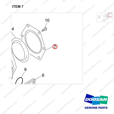 110514-00192 REGULATOR,LP;GCT K25 CERT ENGINE - parts diagram, item 7 shown - genuine Doosan / Bobcat forklift part