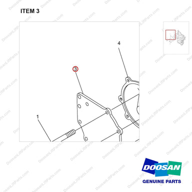 110526-00021 CARBURETOR - parts diagram, item 3 shown - genuine Doosan / Bobcat forklift part