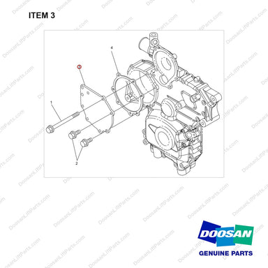 110526-00021 CARBURETOR - full parts diagram, item 3 marked - genuine Doosan / Bobcat forklift part