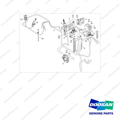110702-00636 WIRE GROUP;BOBCAT - full parts diagram - genuine Doosan / Bobcat forklift part