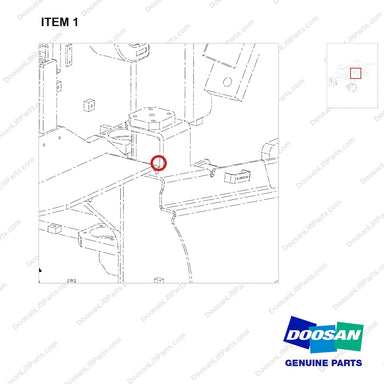 110901-00300 ENGINE GUARD GP;D45S-9 - parts diagram, item 1 shown - genuine Doosan / Bobcat forklift part