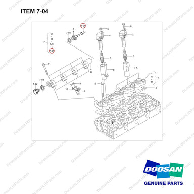 110910-02689 COIL ASSY;WG3800 PN DF - full parts diagram, item 7-04 marked - genuine Doosan / Bobcat forklift part