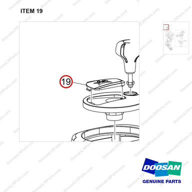 110910-02924 COLUMN;STEERING,BOBCAT - parts diagram, item 19 shown - genuine Doosan / Bobcat forklift part