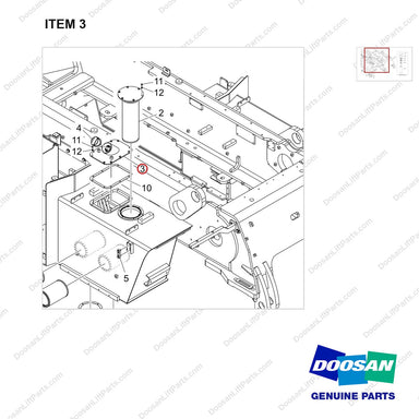 110911-00812 TANK,HYDRAULIC;GROUP,BOBCAT - parts diagram, item 3 shown - genuine Doosan / Bobcat forklift part