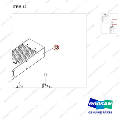 110913-00573 AIRCON SYSTEM;4T - parts diagram, item 12 shown - genuine Doosan / Bobcat forklift part