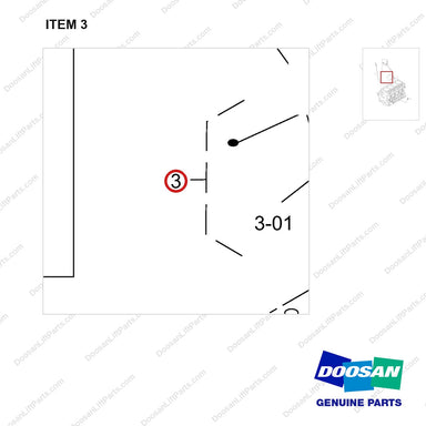 110922-01932 DIPSTICK GP - parts diagram, item 3 shown - genuine Doosan / Bobcat forklift part