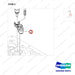 110928-01018 NOZZLE ASSY,INJECTION;DN03 - parts diagram, item 2 shown - genuine Doosan / Bobcat forklift part